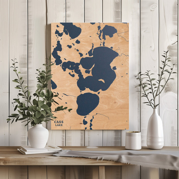 Cass Lake, Minnesota Lake Map