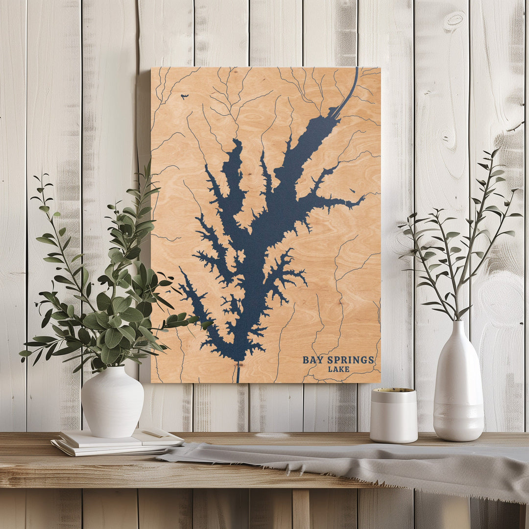 Bay Springs Lake, Mississippi Lake Map