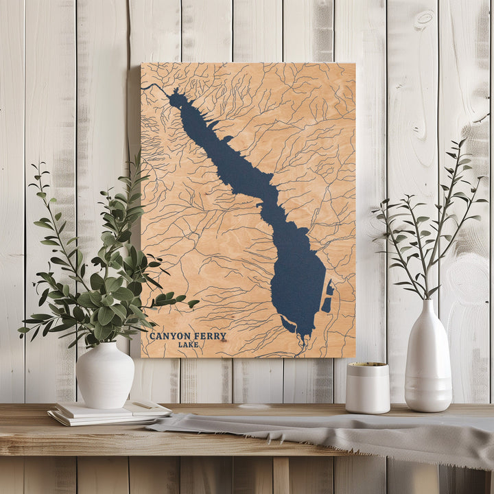 Canyon Ferry Lake, Montana Lake Map
