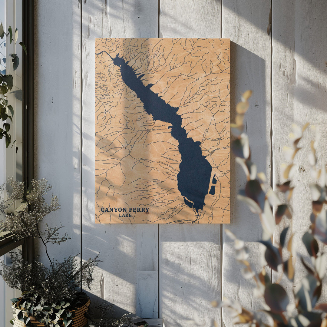 Canyon Ferry Lake, Montana Lake Map