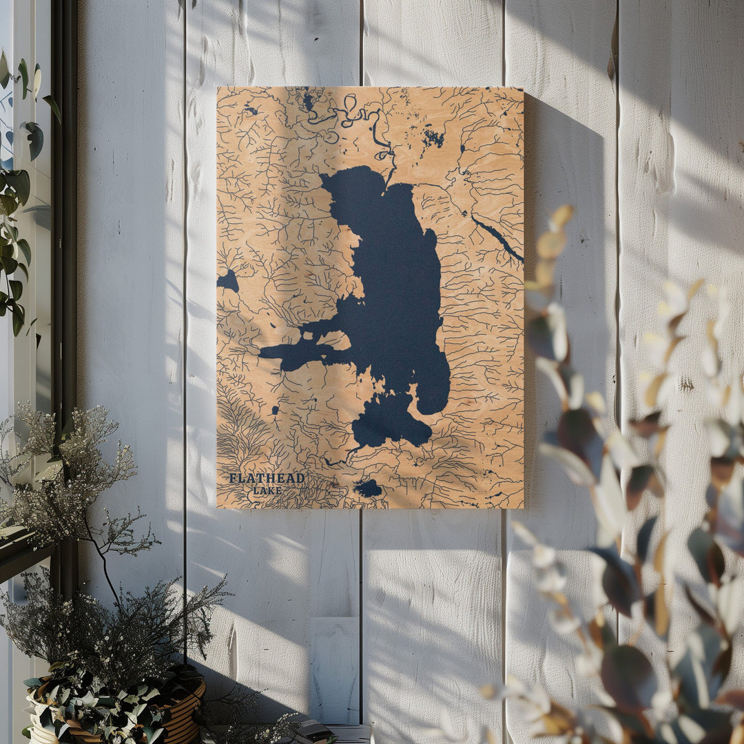 Flathead Lake, Montana Lake Map