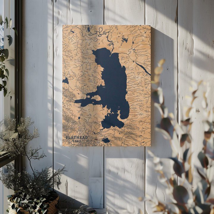 Flathead Lake, Montana Lake Map