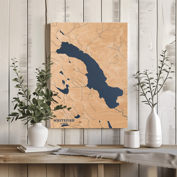 Whitefish Lake, Montana Lake Map