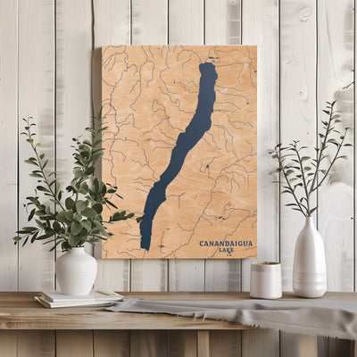 Canandaigua Lake New York Custom Lake Map