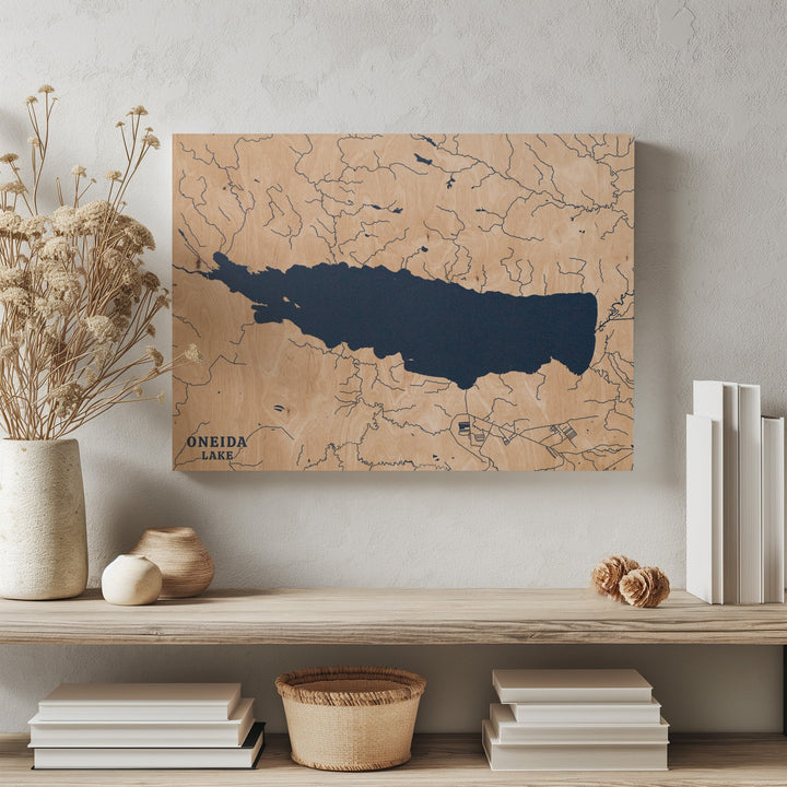Oneida Lake, New York Lake Map