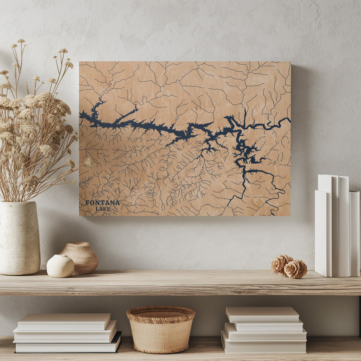 Fontana Lake, North Carolina Lake Map