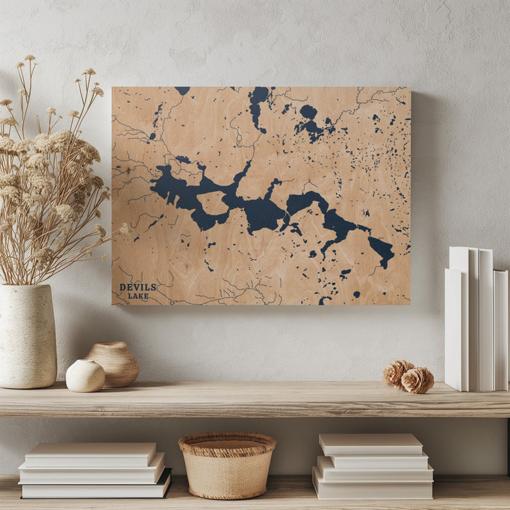 Devils Lake, North Dakota Lake Map