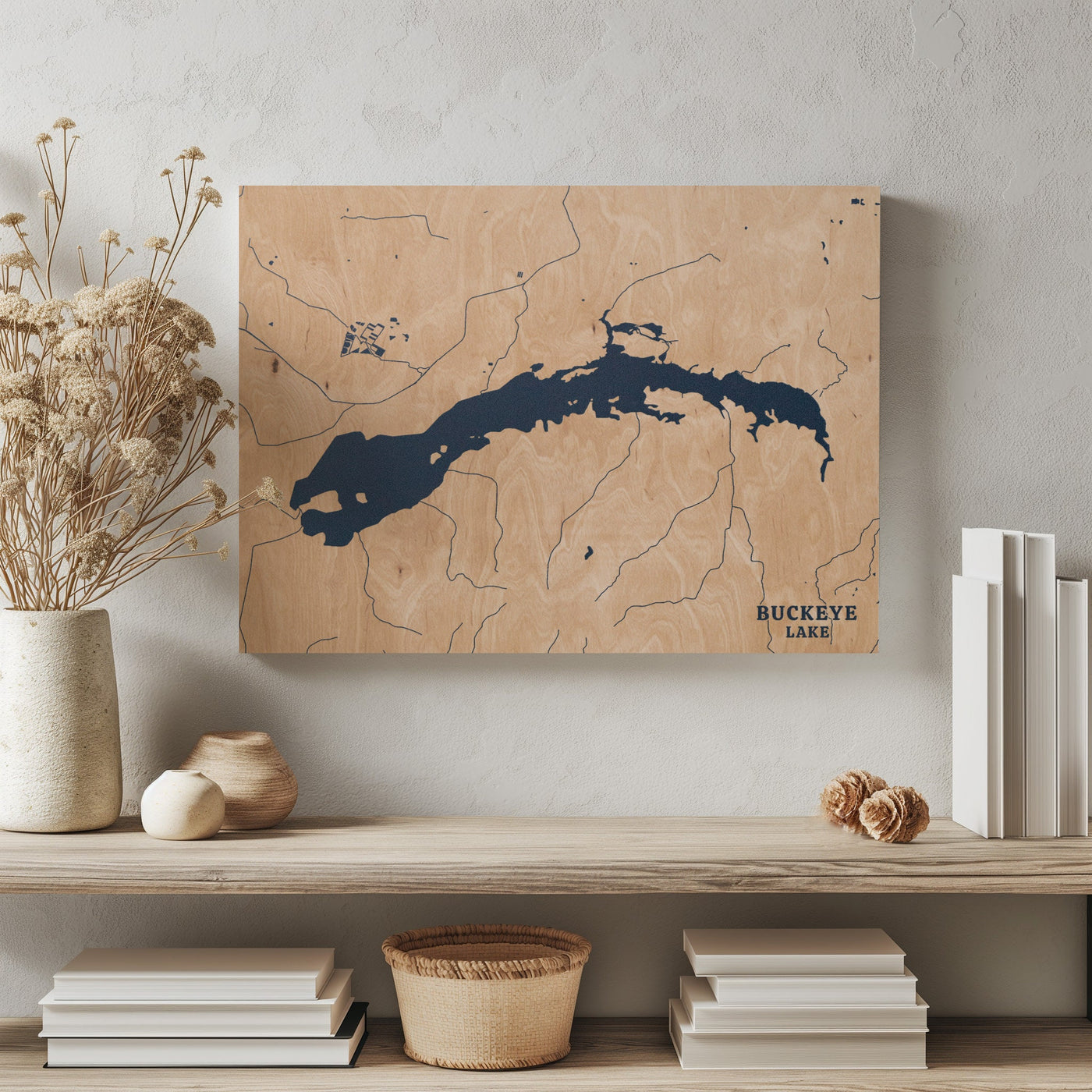 Buckeye Lake Ohio Custom Lake Map