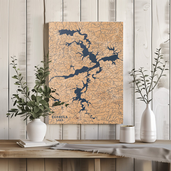 Eufaula Lake, Oklahoma Lake Map