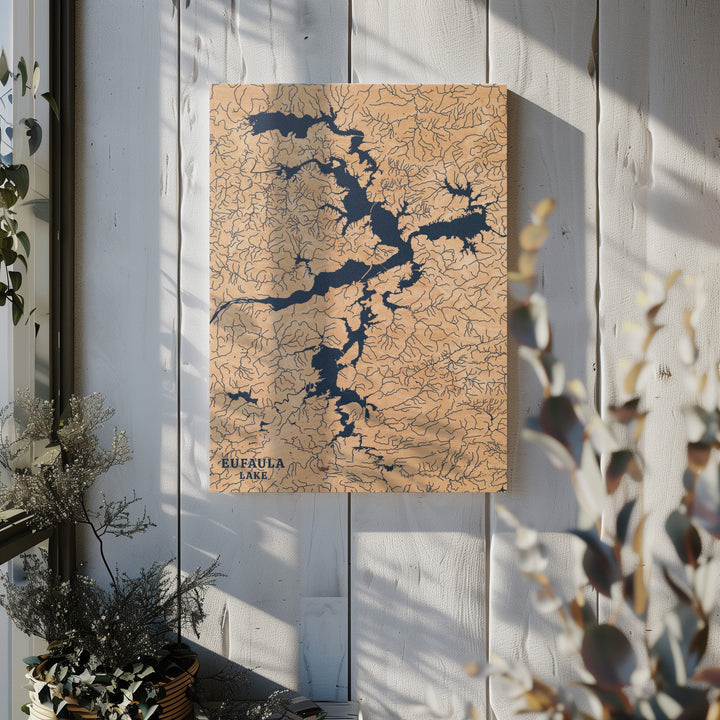 Eufaula Lake, Oklahoma Lake Map