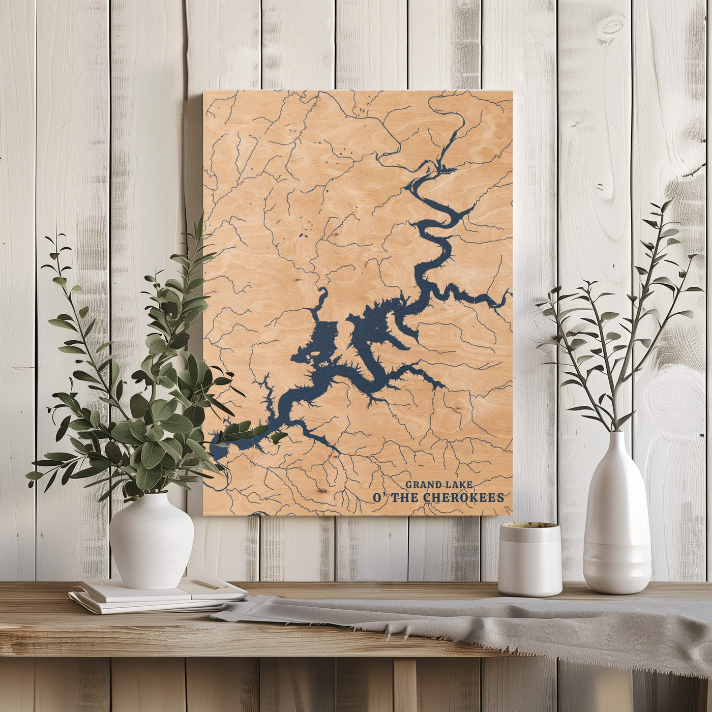 Grand Lake O'the Cherokees Oklahoma Custom Lake Map