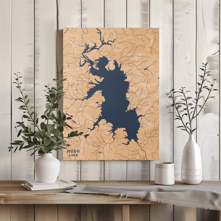 Hugo Lake, Oklahoma Lake Map