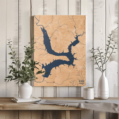 Kaw Lake Oklahoma Custom Lake Map