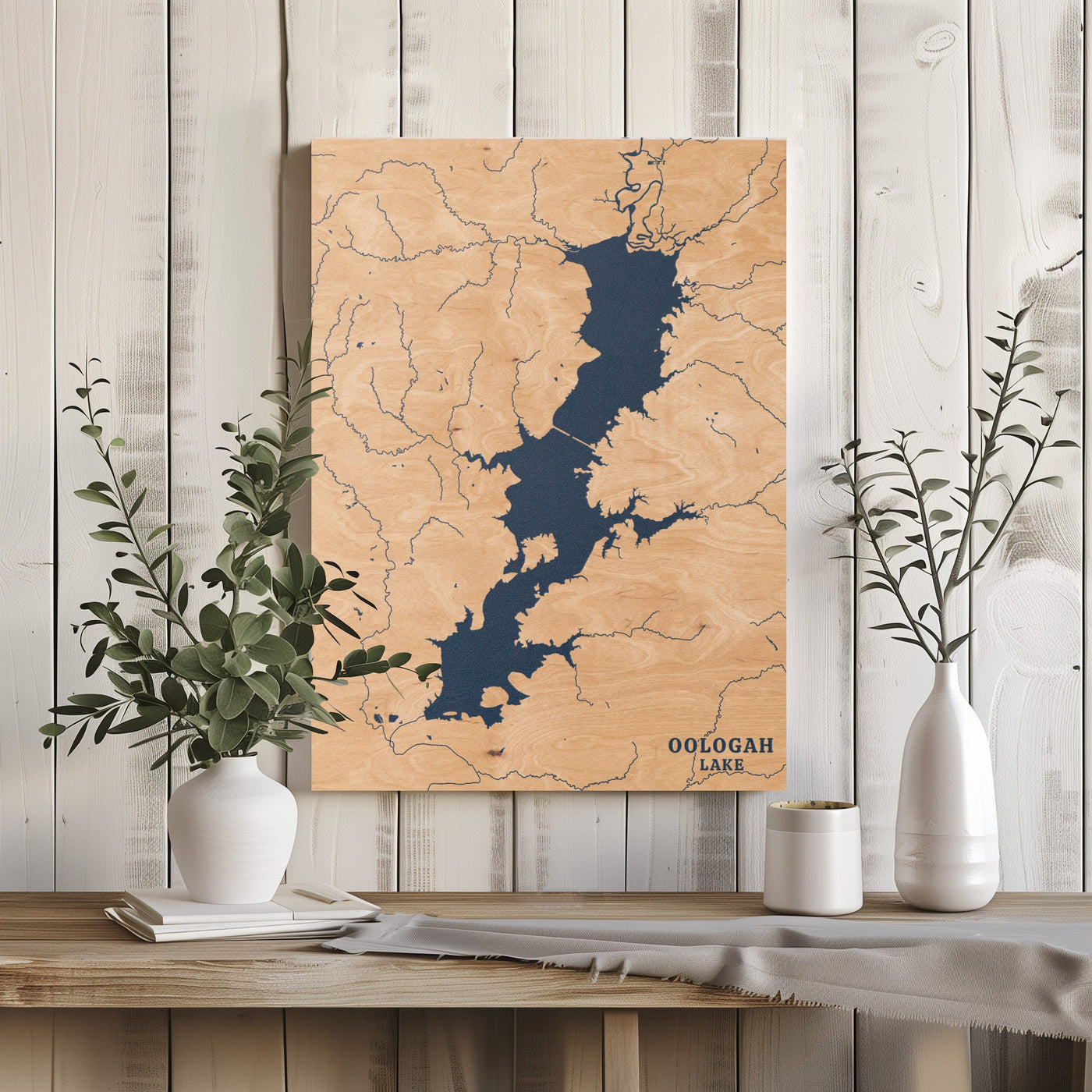 Oologah Lake Oklahoma Custom Lake Map