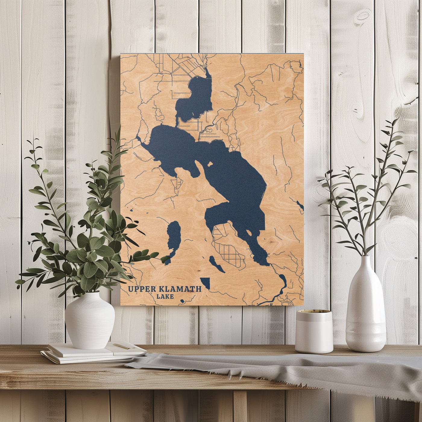 Upper Klamath Lake Oregon Custom Lake Map