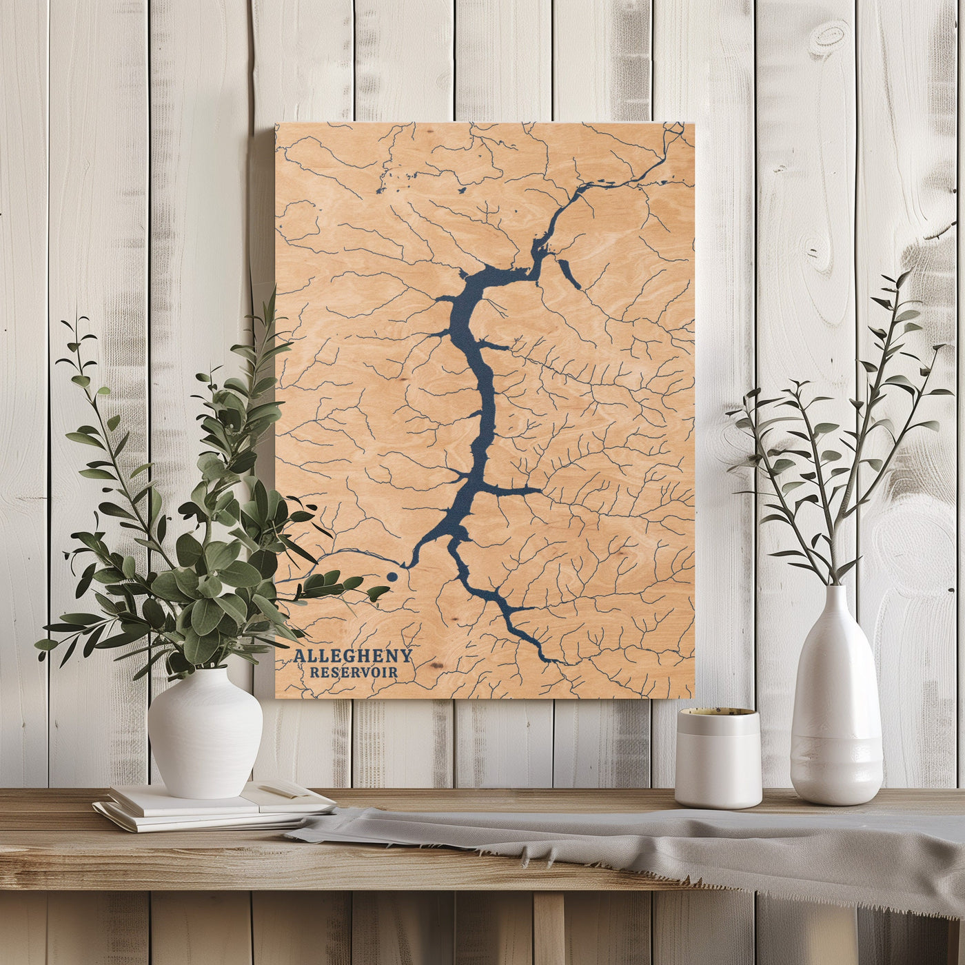 Allegheny Reservoir Pennsylvania Custom Lake Map