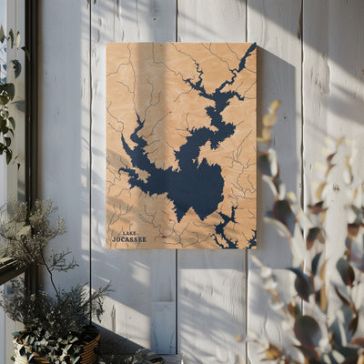 Lake Jocassee South Carolina Custom Lake Map