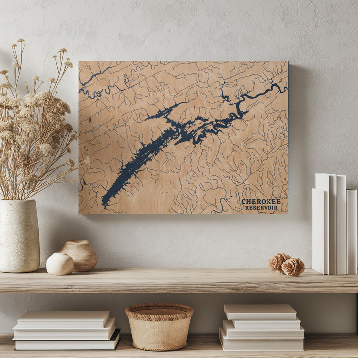 Cherokee Reservoir, Tennessee Lake Map
