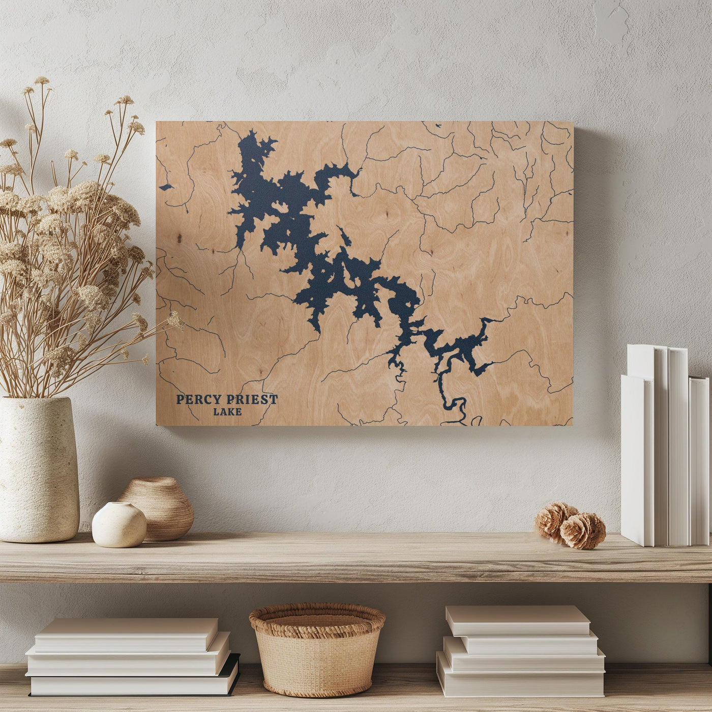 Percy Priest Lake Tennessee Custom Lake Map