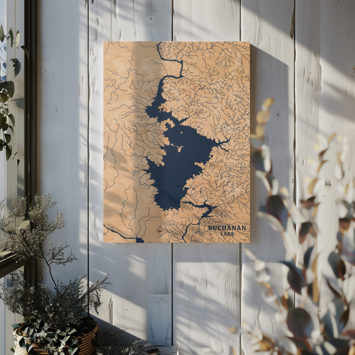 Buchanan Lake, Texas Lake Map