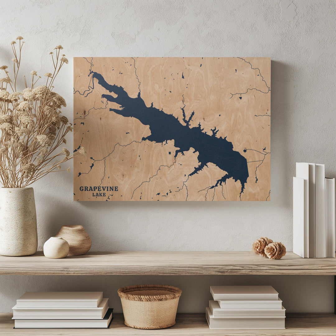 Grapevine Lake, Texas Lake Map