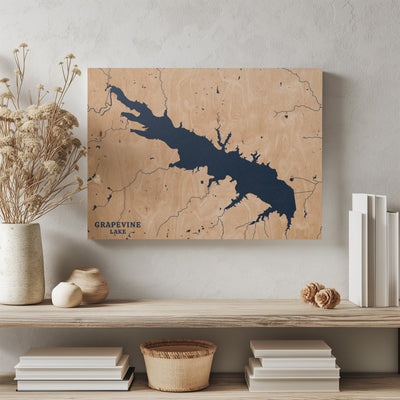 Grapevine Lake Texas Custom Lake Map