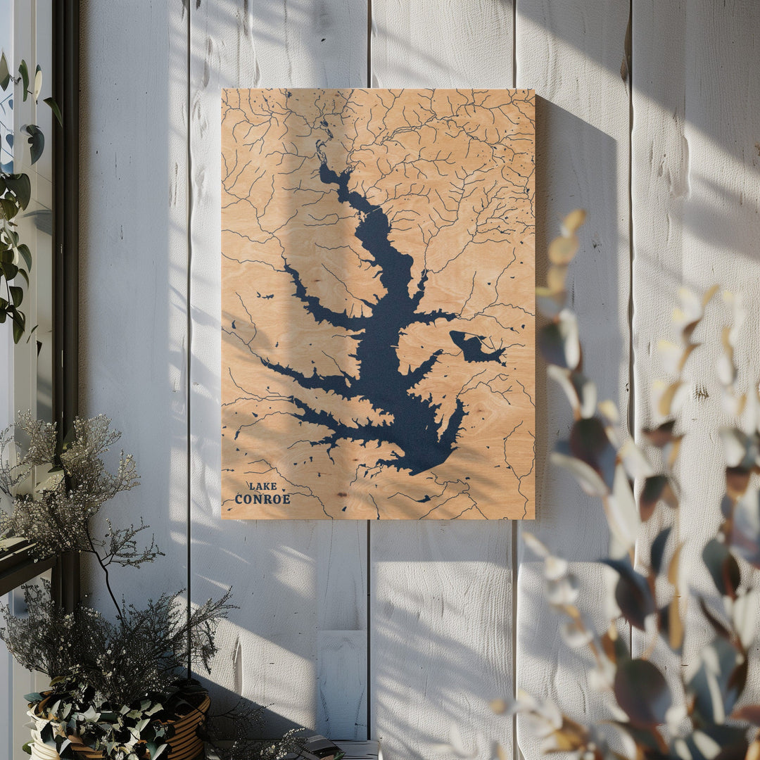 Lake Conroe, Texas Lake Map