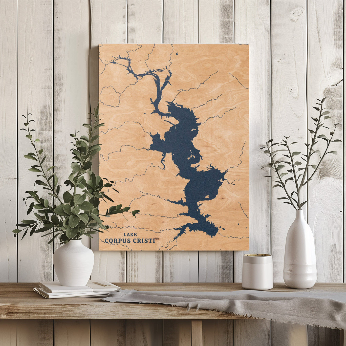 Lake Corpus Christi Texas Custom Lake Map