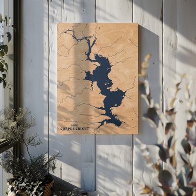 Lake Corpus Christi Texas Custom Lake Map