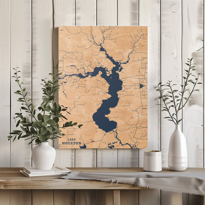 Lake Houston Texas Custom Lake Map