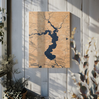 Lake Houston Texas Custom Lake Map