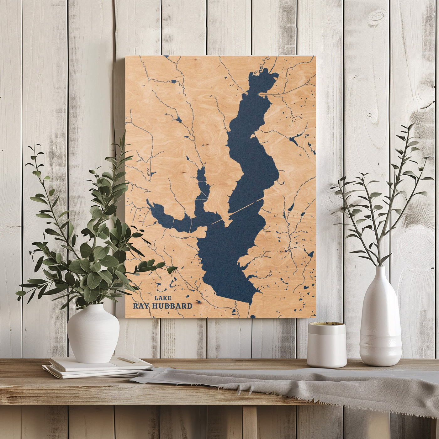 Lake Ray Hubbard Texas Custom Lake Map