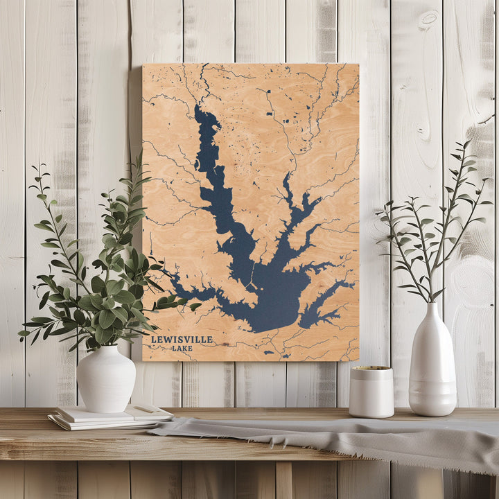 Lewisville Lake, Texas Lake Map