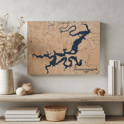 Possum Kingdom Lake Texas Custom Lake Map