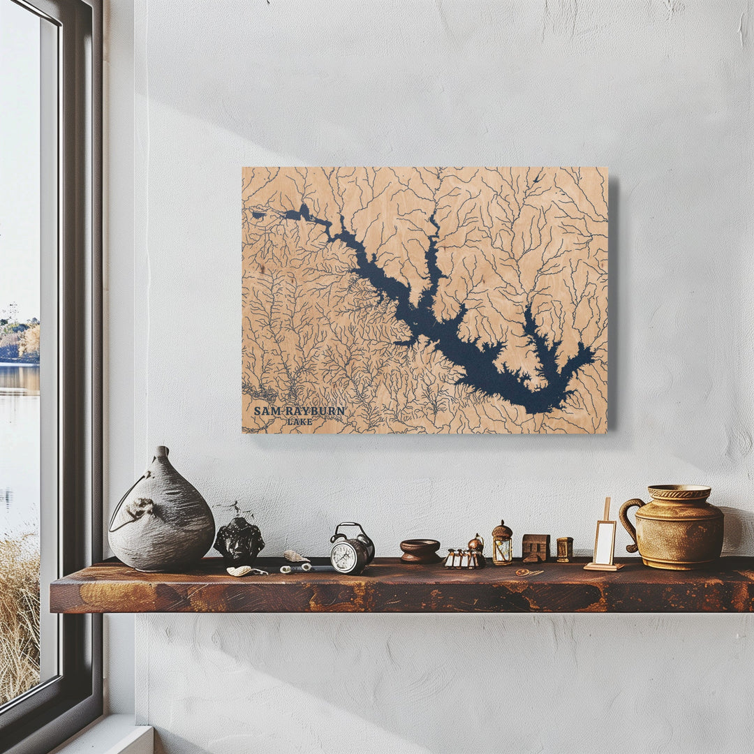 Sam Rayburn Lake, Texas Lake Map
