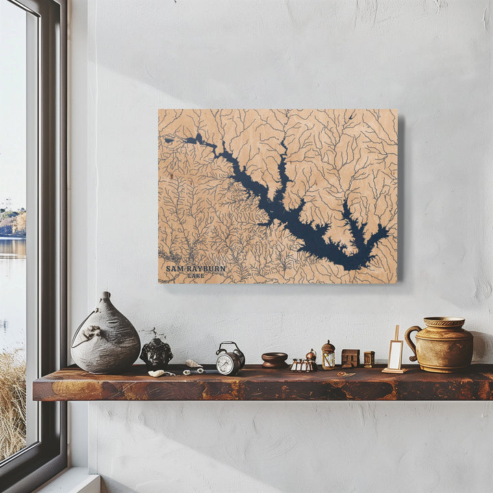 Sam Rayburn Lake, Texas Lake Map