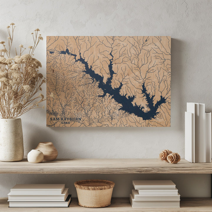 Sam Rayburn Lake, Texas Lake Map