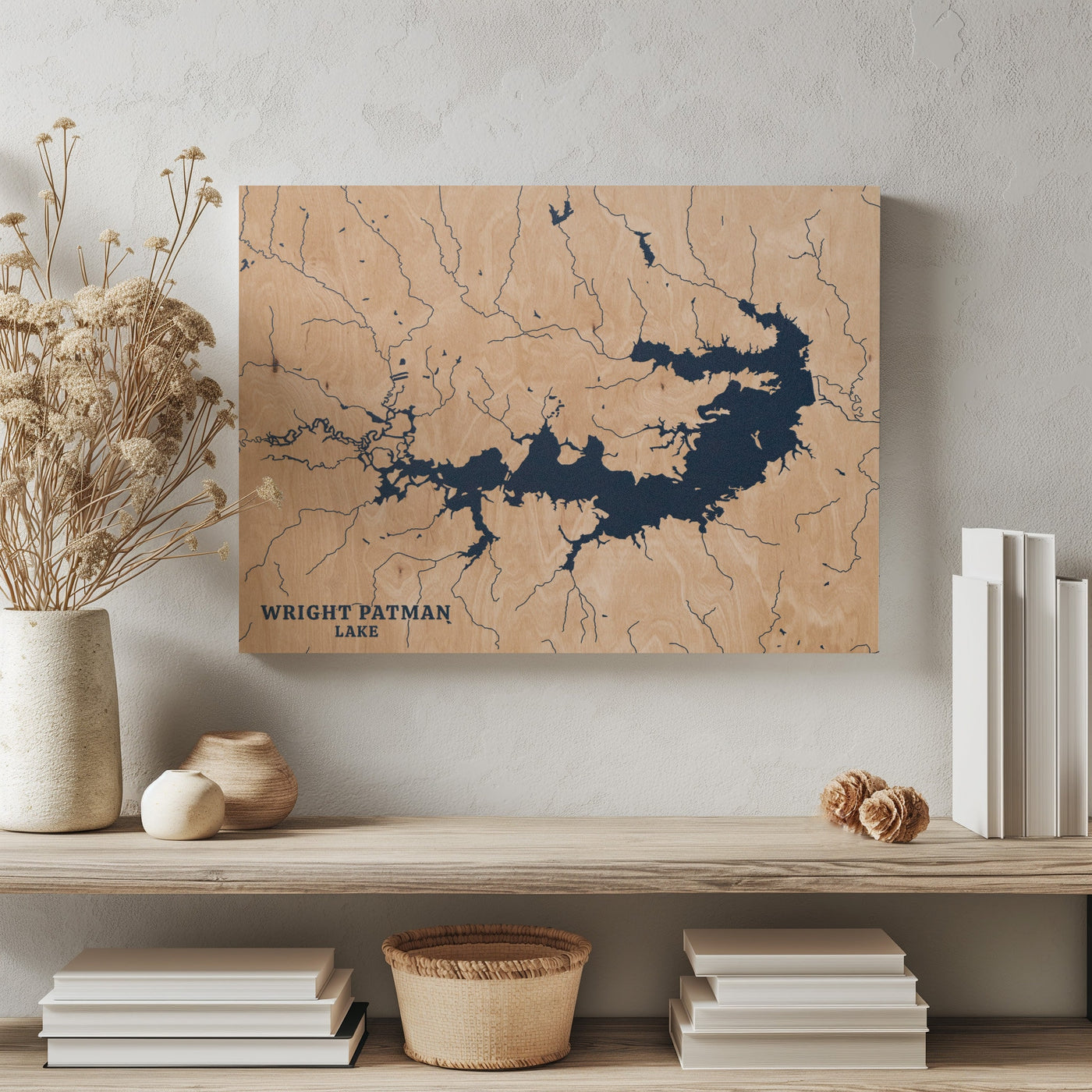 Wright Patman Lake Texas Custom Lake Map