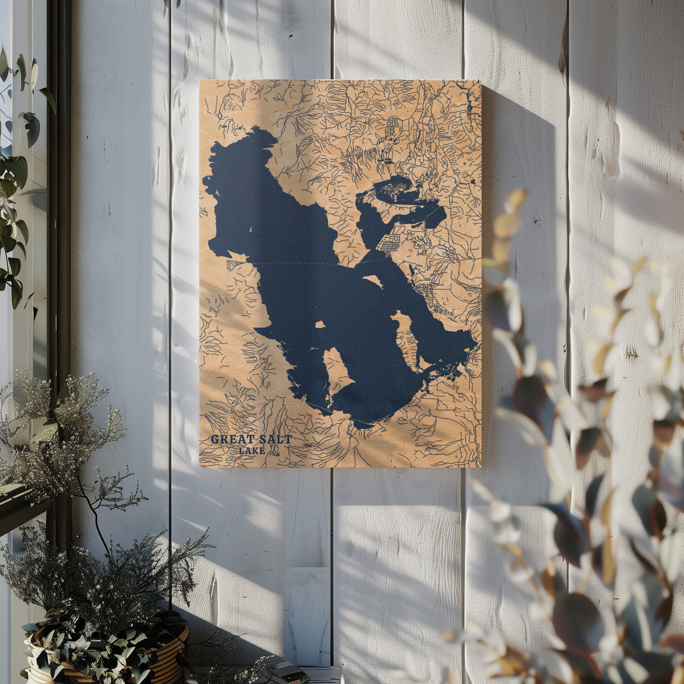 Great Salt Lake Utah Custom Lake Map