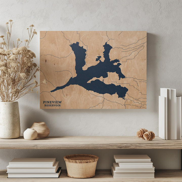Pineview Reservoir, Utah Lake Map