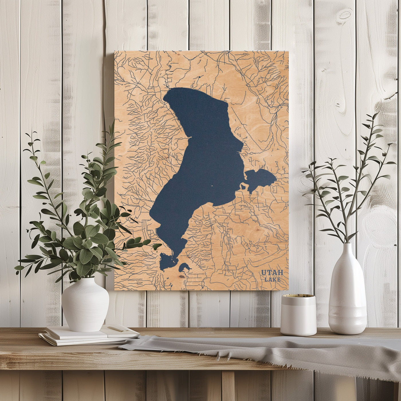 Utah Lake Utah Custom Lake Map