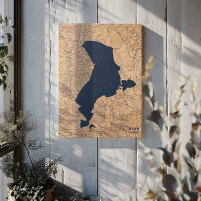 Utah Lake Utah Custom Lake Map