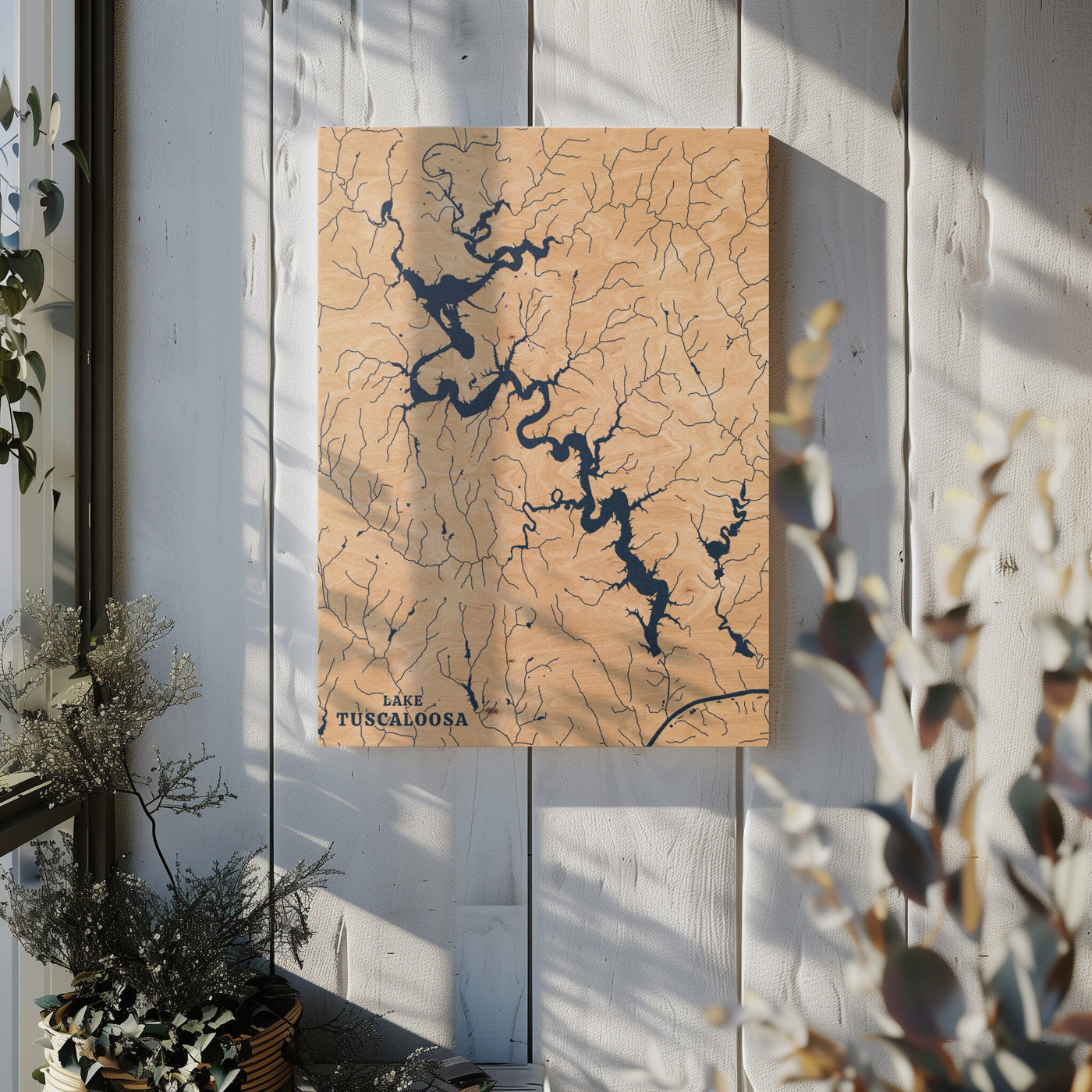 Lake Tuscaloosa Alabama Custom Lake Map