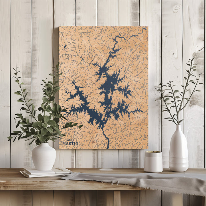 Lake Martin, Alabama Lake Map