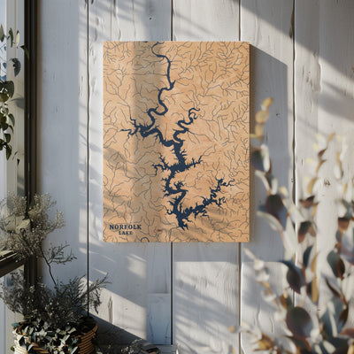 Norfork Lake Arkansas Custom Lake Map