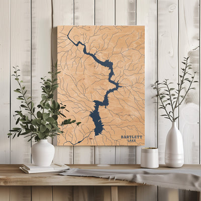 Bartlett Lake Arizona Custom Lake Map