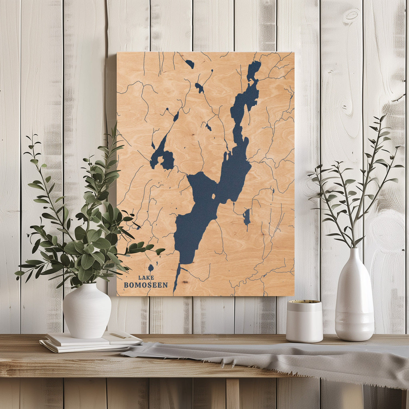 Lake Bomoseen Vermont Custom Lake Map