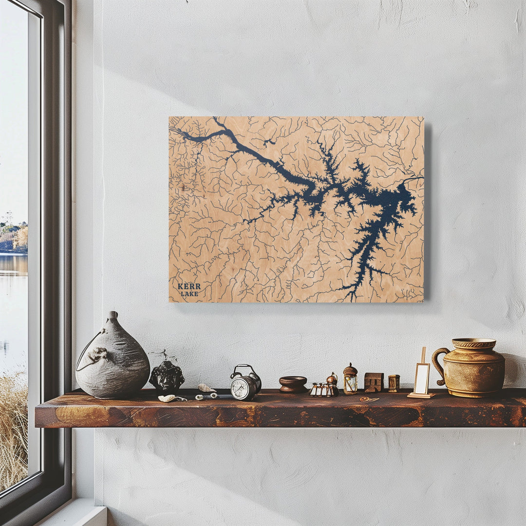 Kerr Lake, Virginia Lake Map