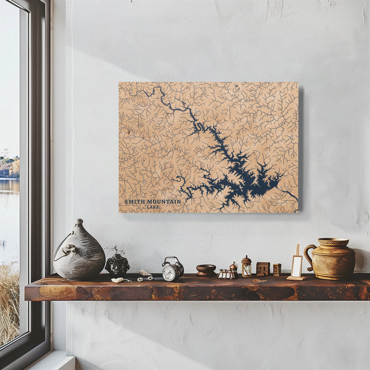 Smith Mountain Lake, Virginia Lake Map
