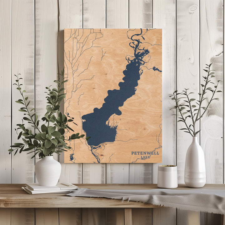 Petenwell Lake, Wisconsin Lake Map
